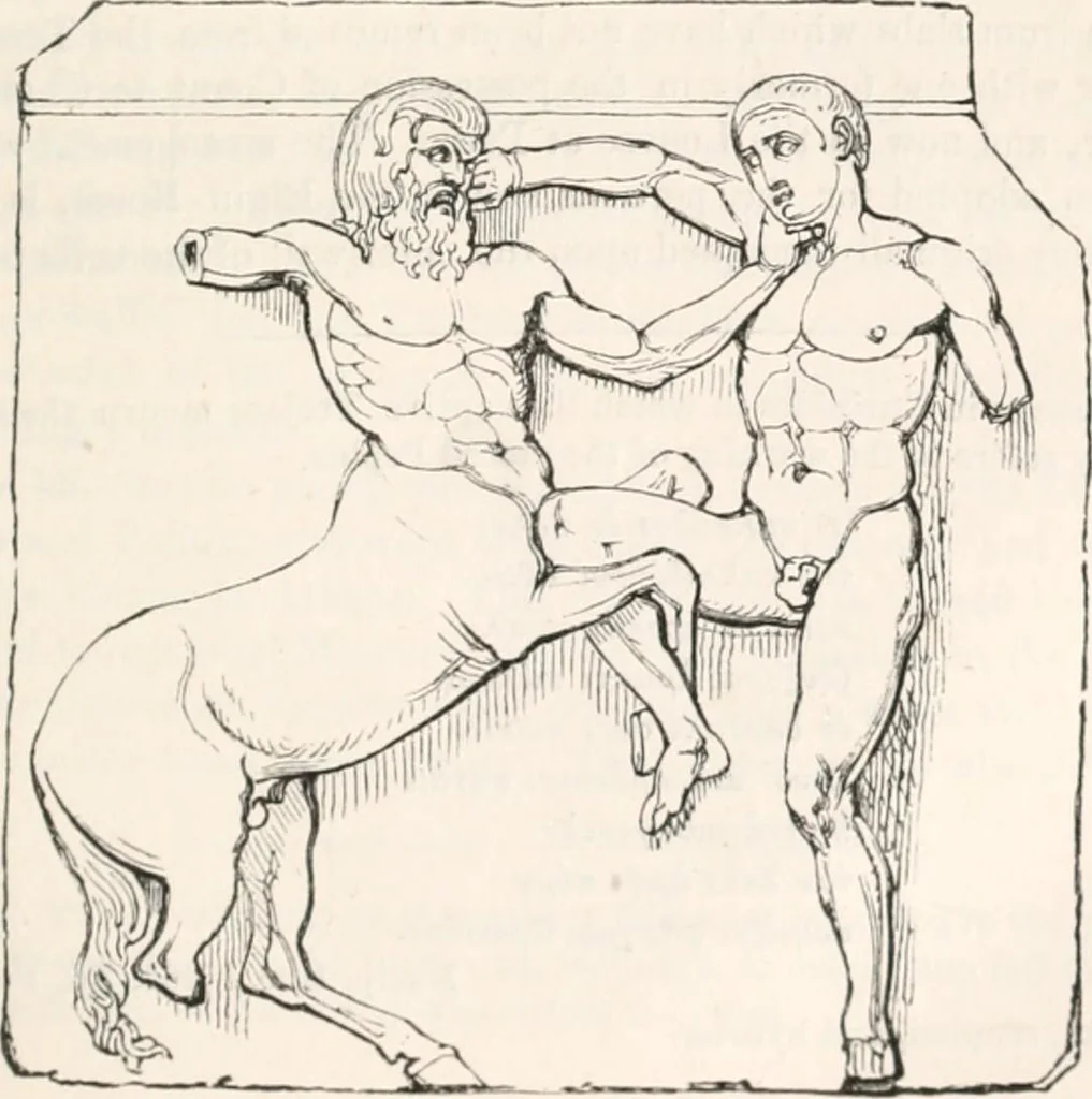 An illustration from Handbook to the antiquities in the British Museum : being a description of the remains of Greek, Assyrian, Egyptian and Etruscan art preserved there, with numerous illustrations, 1851, leaf 77