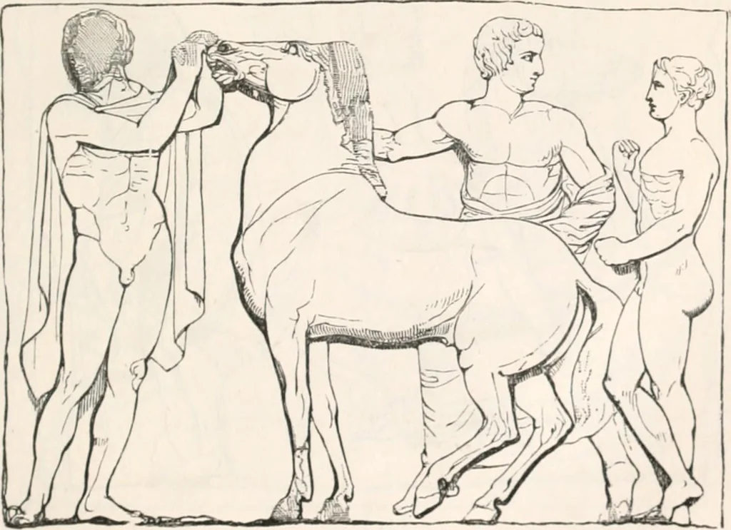 An illustration from Handbook to the antiquities in the British Museum : being a description of the remains of Greek, Assyrian, Egyptian and Etruscan art preserved there, with numerous illustrations, 1851, leaf 95