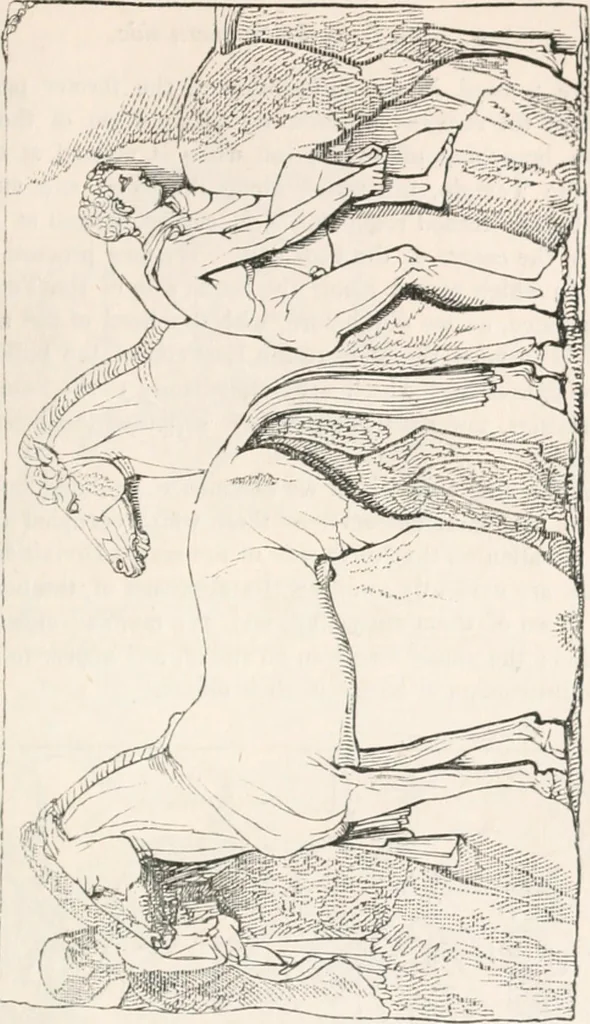 An illustration from Handbook to the antiquities in the British Museum : being a description of the remains of Greek, Assyrian, Egyptian and Etruscan art preserved there, with numerous illustrations, 1851, leaf 99