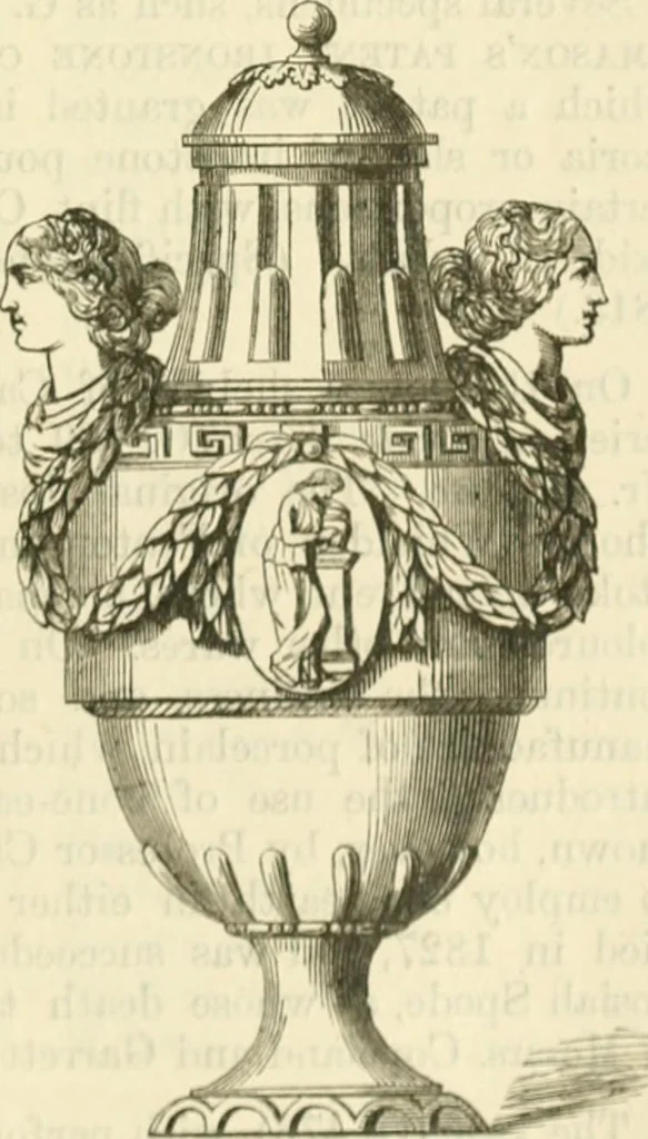 An illustration from Handbook to the collection of British pottery and porcelain, in the Museum of Practical Geology, 1893, leaf 127