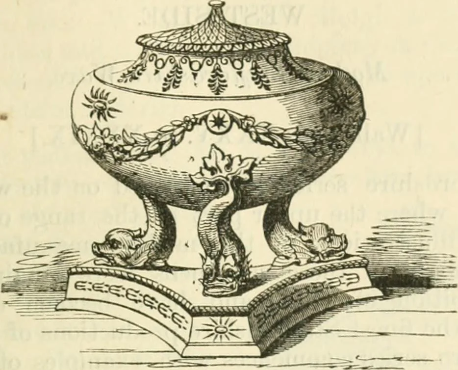 An illustration from Handbook to the collection of British pottery and porcelain, in the Museum of Practical Geology, 1893, leaf 129