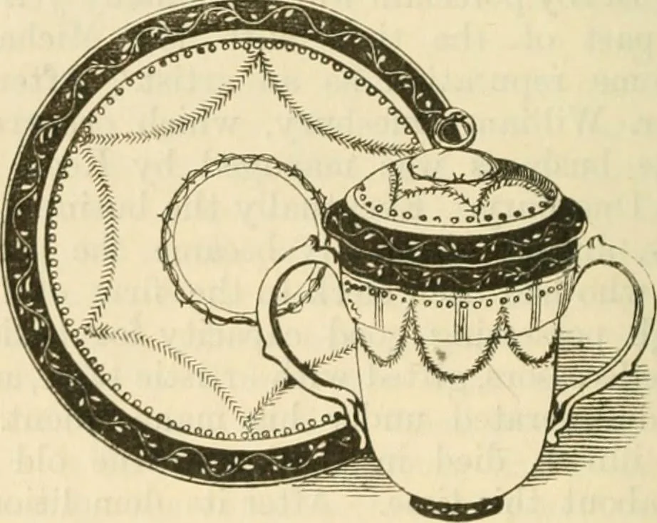 An illustration from Handbook to the collection of British pottery and porcelain, in the Museum of Practical Geology, 1893, leaf 144