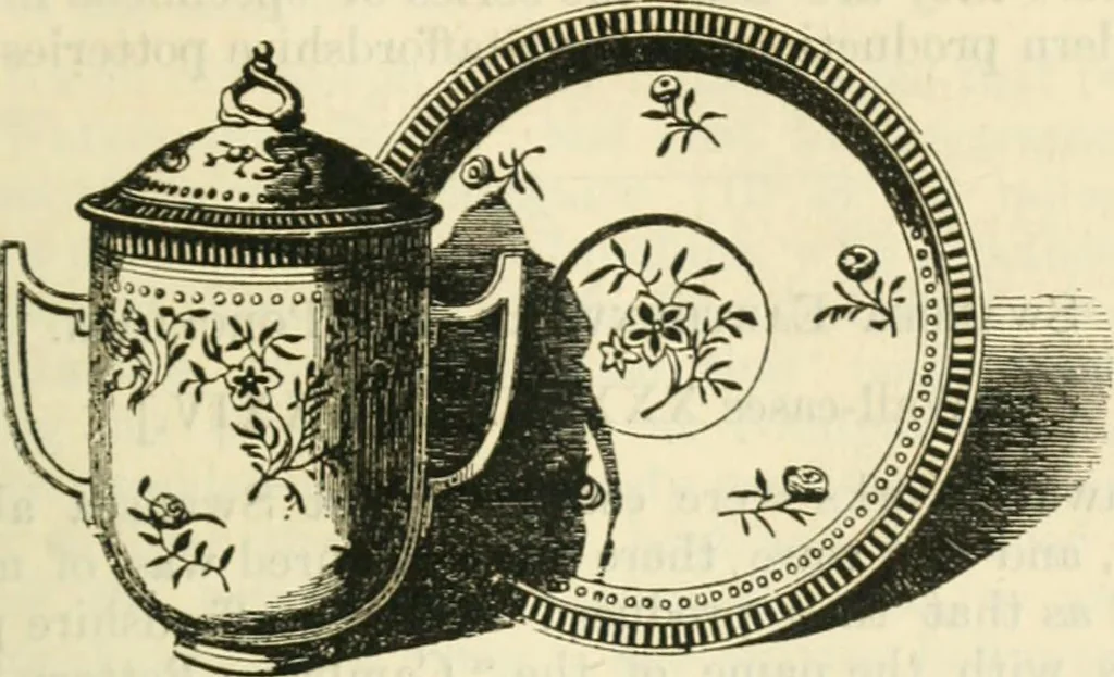 An illustration from Handbook to the collection of British pottery and porcelain, in the Museum of Practical Geology, 1893, leaf 167