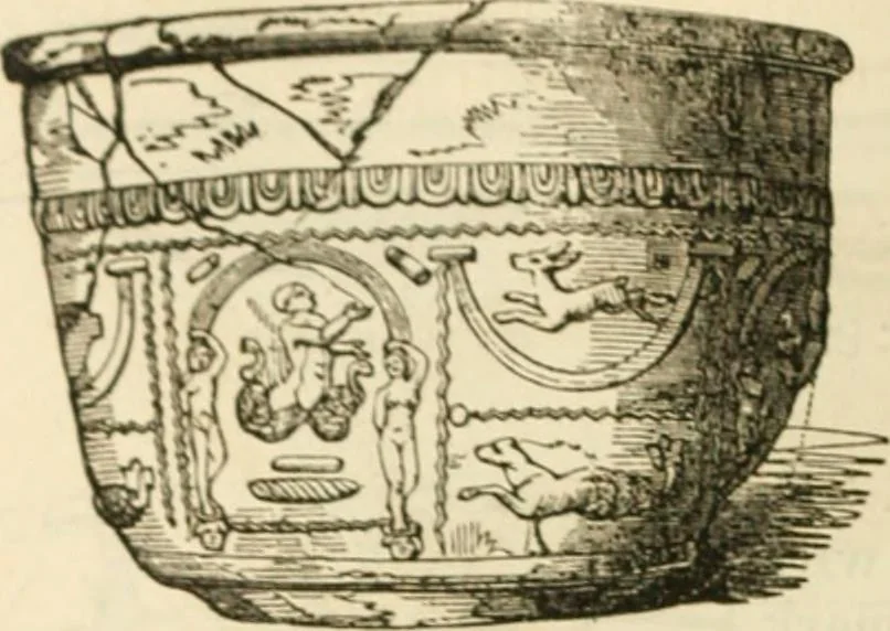 An illustration from Handbook to the collection of British pottery and porcelain, in the Museum of Practical Geology, 1893, leaf 90