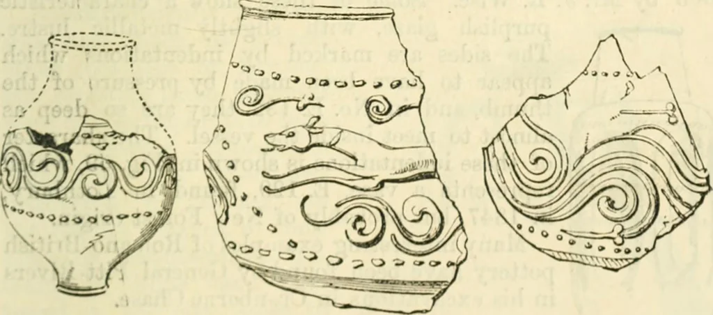An illustration from Handbook to the collection of British pottery and porcelain, in the Museum of Practical Geology, 1893, leaf 93