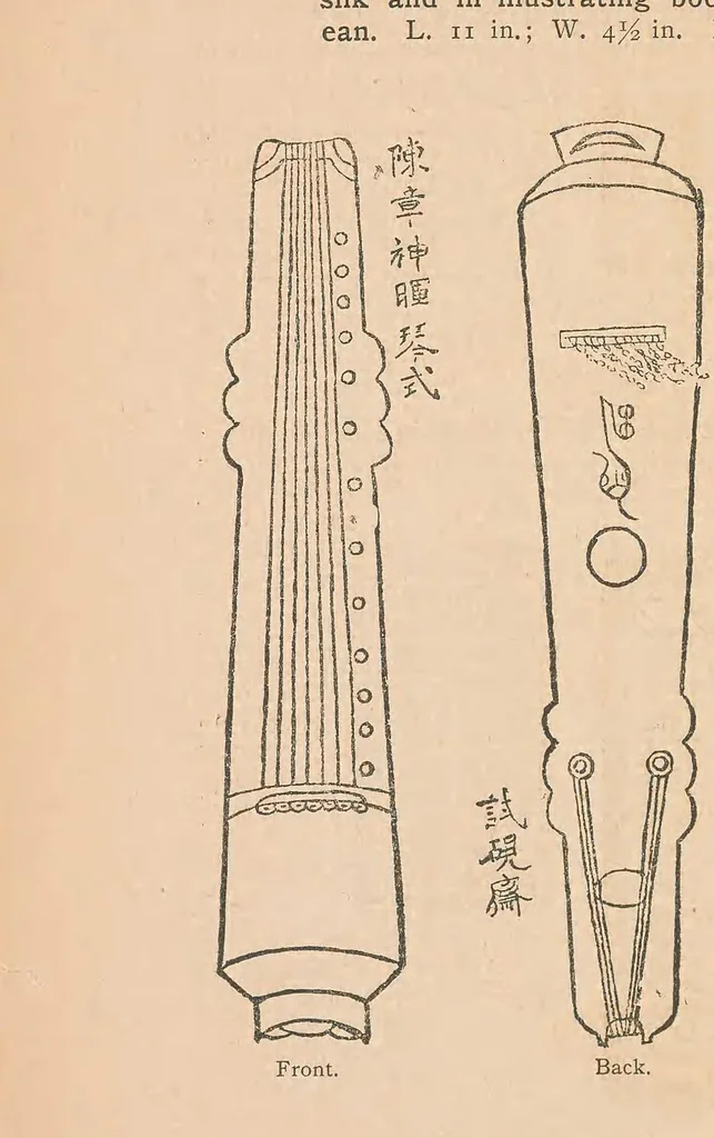 An illustration from Hand-book of a unique collection of ancient and modern Korean and Chinese works of art, procured in Korea during 1883-1886, 1888, leaf 46