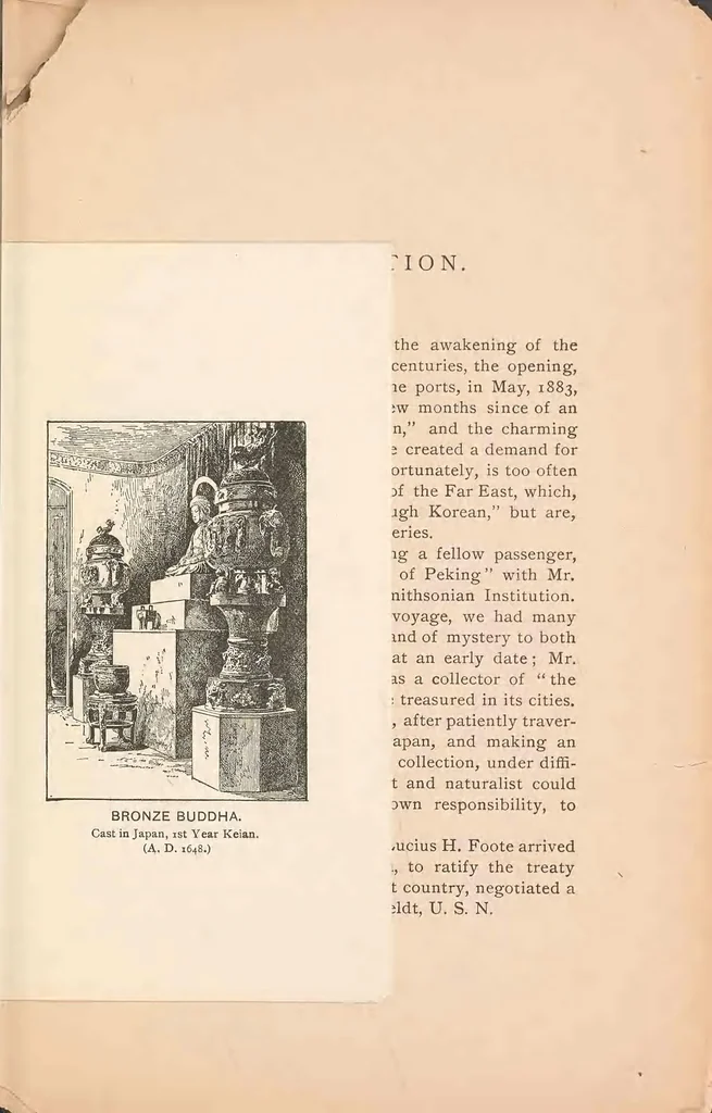 An illustration from Hand-book of a unique collection of ancient and modern Korean and Chinese works of art, procured in Korea during 1883-1886, 1888, leaf 9