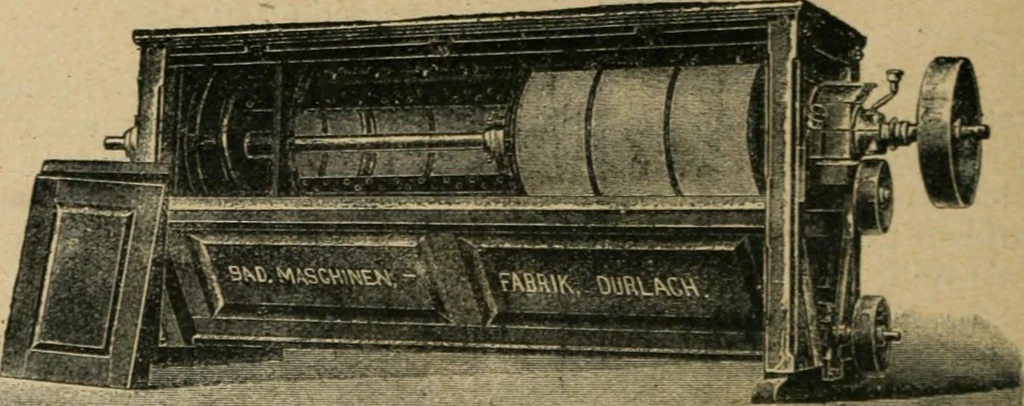 An illustration from Handbuch der Farbenfabrikation. Lehrbuch der Fabrikation, Untersuchung und Verwendung aller in der Praxis vorkommenden Körperfarben, 1922, leaf 115