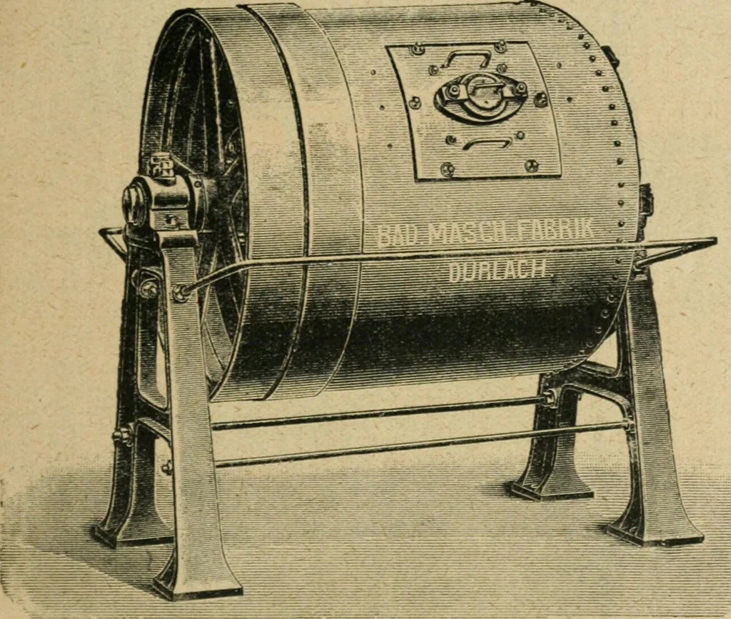 An illustration from Handbuch der Farbenfabrikation. Lehrbuch der Fabrikation, Untersuchung und Verwendung aller in der Praxis vorkommenden Körperfarben, 1922, leaf 116