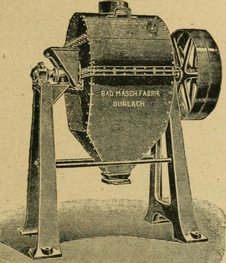 An illustration from Handbuch der Farbenfabrikation. Lehrbuch der Fabrikation, Untersuchung und Verwendung aller in der Praxis vorkommenden Körperfarben, 1922, leaf 118
