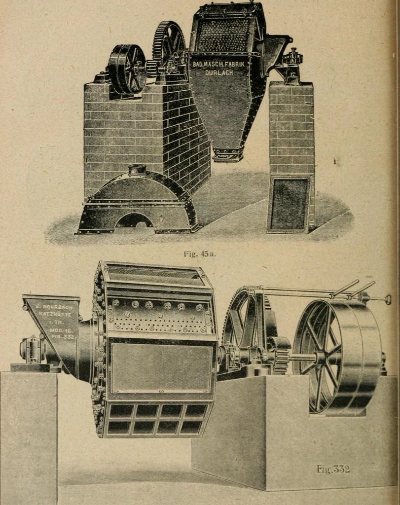 An illustration from Handbuch der Farbenfabrikation. Lehrbuch der Fabrikation, Untersuchung und Verwendung aller in der Praxis vorkommenden Körperfarben, 1922, leaf 119