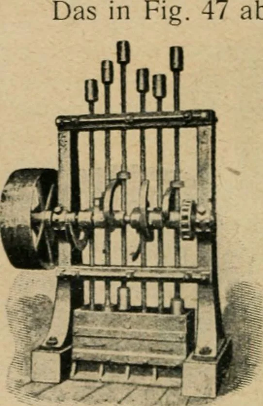 An illustration from Handbuch der Farbenfabrikation. Lehrbuch der Fabrikation, Untersuchung und Verwendung aller in der Praxis vorkommenden Körperfarben, 1922, leaf 139