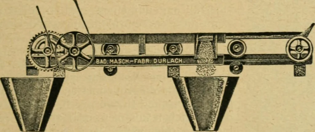 An illustration from Handbuch der Farbenfabrikation. Lehrbuch der Fabrikation, Untersuchung und Verwendung aller in der Praxis vorkommenden Körperfarben, 1922, leaf 140
