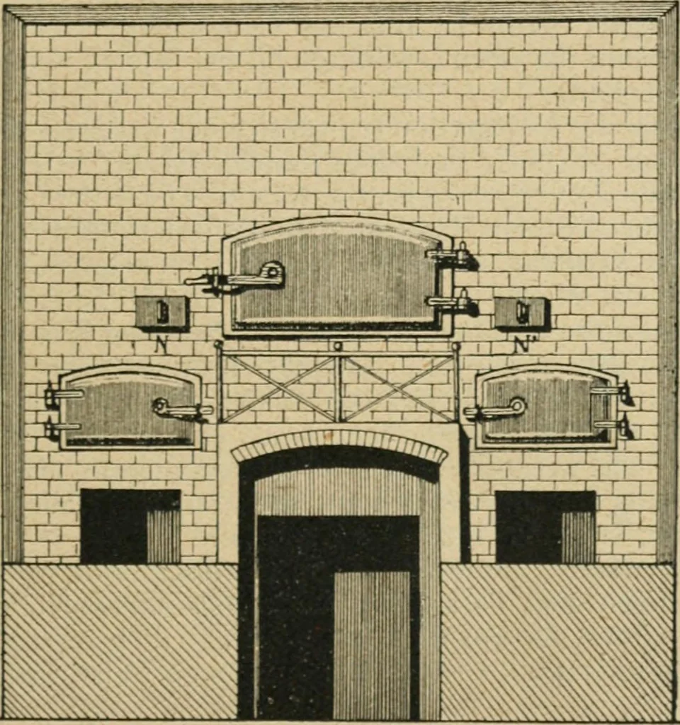 An illustration from Handbuch der Farbenfabrikation. Lehrbuch der Fabrikation, Untersuchung und Verwendung aller in der Praxis vorkommenden Körperfarben, 1922, leaf 560