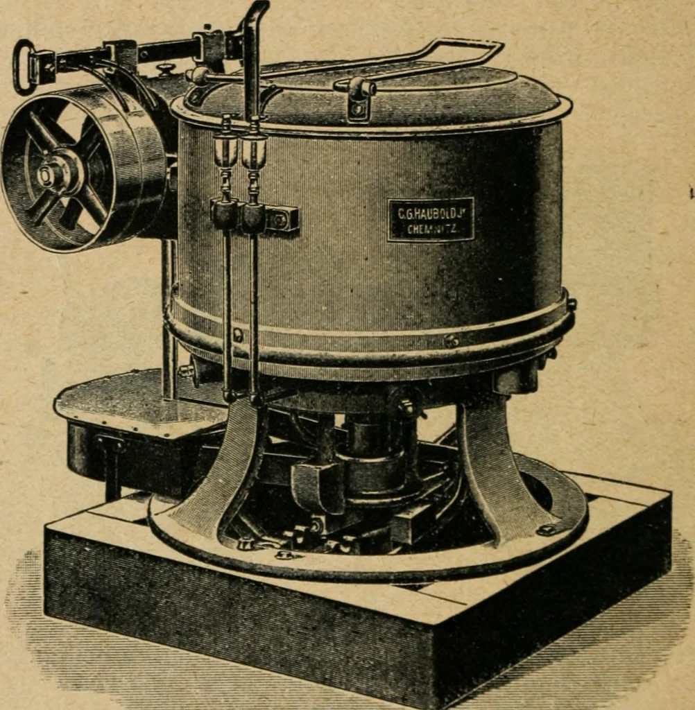 An illustration from Handbuch der Farbenfabrikation. Lehrbuch der Fabrikation, Untersuchung und Verwendung aller in der Praxis vorkommenden Körperfarben, 1922, leaf 69