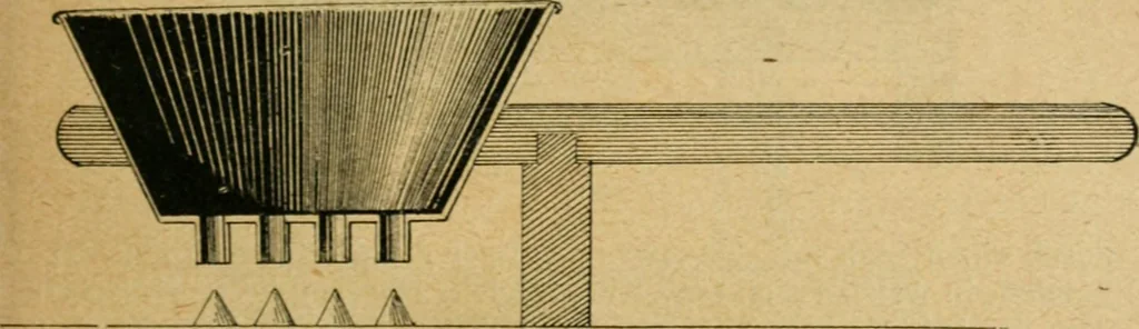 An illustration from Handbuch der Farbenfabrikation. Lehrbuch der Fabrikation, Untersuchung und Verwendung aller in der Praxis vorkommenden Körperfarben, 1922, leaf 82