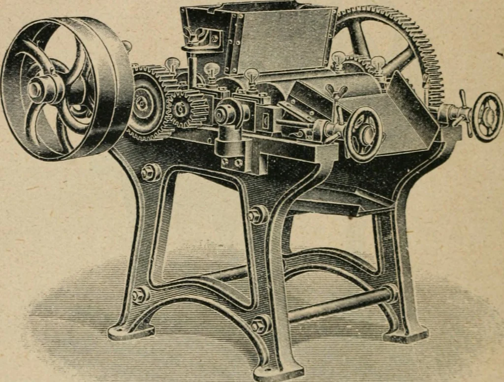 An illustration from Handbuch der Farbenfabrikation. Lehrbuch der Fabrikation, Untersuchung und Verwendung aller in der Praxis vorkommenden Körperfarben, 1922, leaf 845