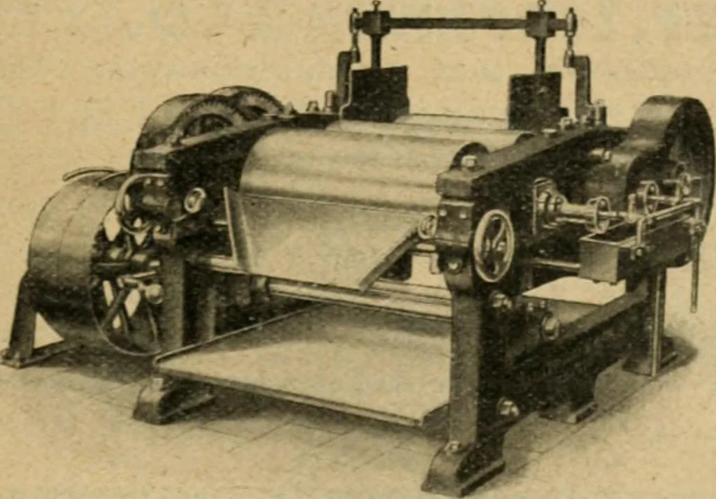 An illustration from Handbuch der Farbenfabrikation. Lehrbuch der Fabrikation, Untersuchung und Verwendung aller in der Praxis vorkommenden Körperfarben, 1922, leaf 932