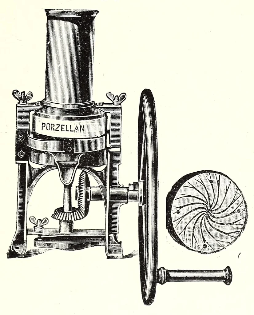 An illustration from Handbuch der Farben-Fabrikation . Praxis und Theorie, 1898, leaf 165