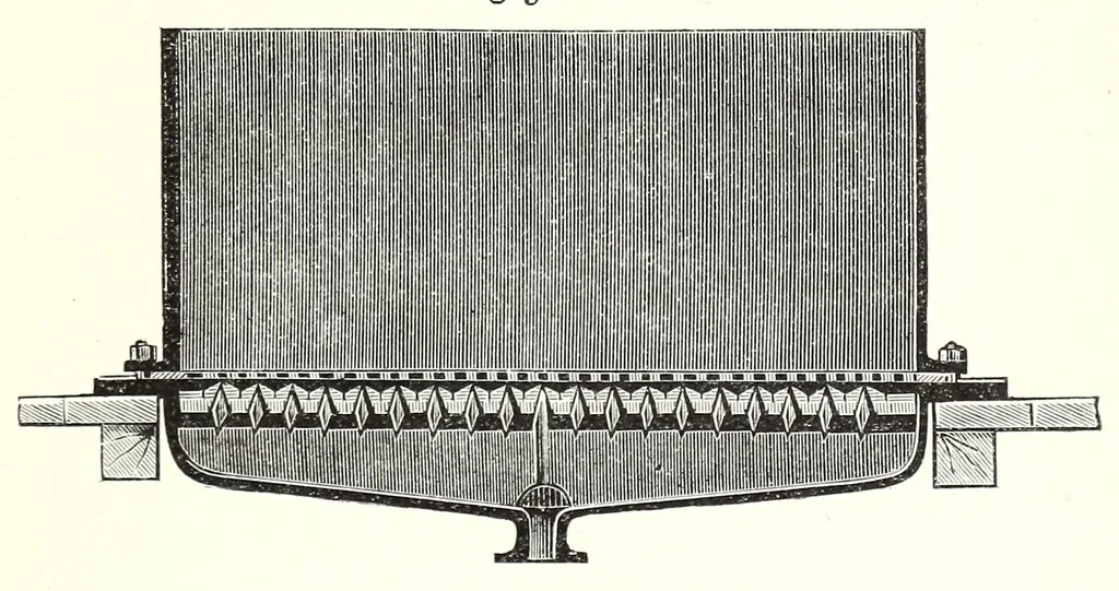 An illustration from Handbuch der Farben-Fabrikation . Praxis und Theorie, 1898, leaf 65