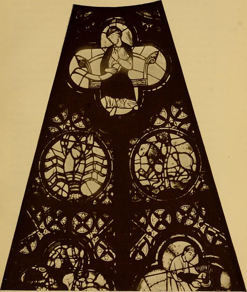 An illustration from Handbuch der glasmalerei für forscher, sammler und kunstfreunde, wie für künstler, architekten und glasmaler, 1914, leaf 105