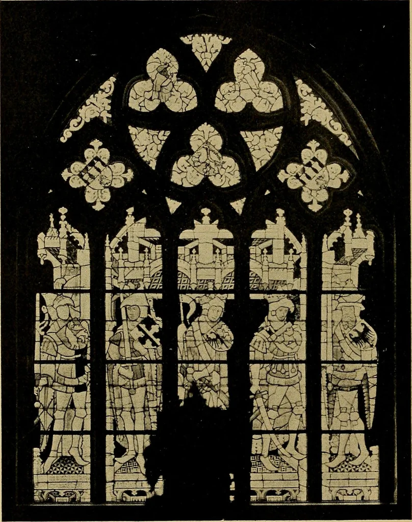An illustration from Handbuch der glasmalerei für forscher, sammler und kunstfreunde, wie für künstler, architekten und glasmaler, 1914, leaf 190