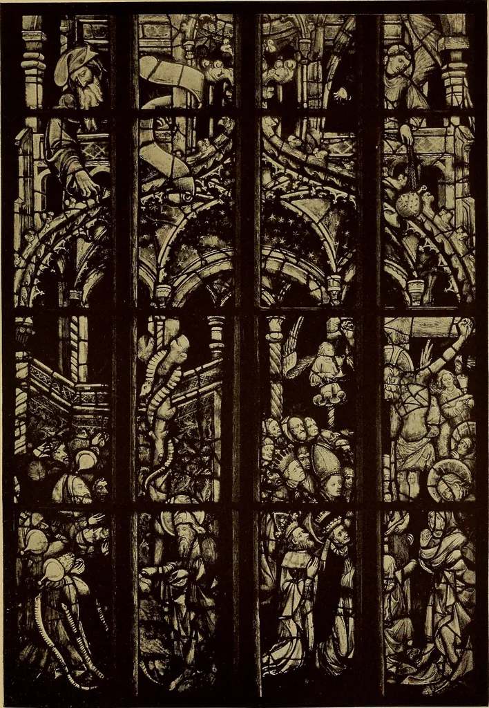 An illustration from Handbuch der glasmalerei für forscher, sammler und kunstfreunde, wie für künstler, architekten und glasmaler, 1914, leaf 199