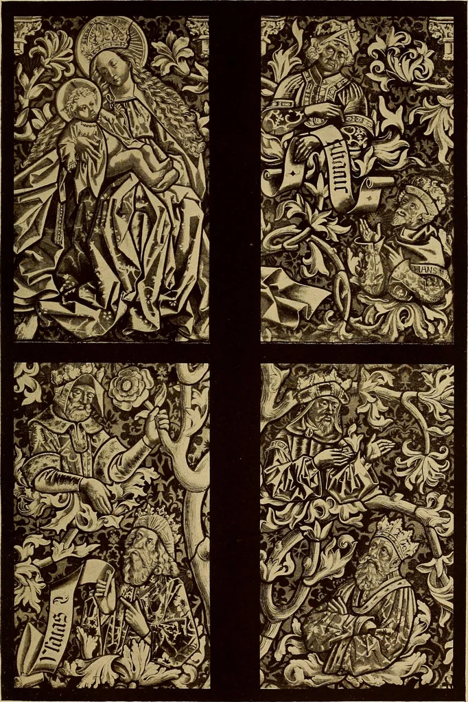 An illustration from Handbuch der glasmalerei für forscher, sammler und kunstfreunde, wie für künstler, architekten und glasmaler, 1914, leaf 221