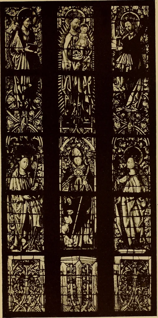 An illustration from Handbuch der glasmalerei für forscher, sammler und kunstfreunde, wie für künstler, architekten und glasmaler, 1914, leaf 227