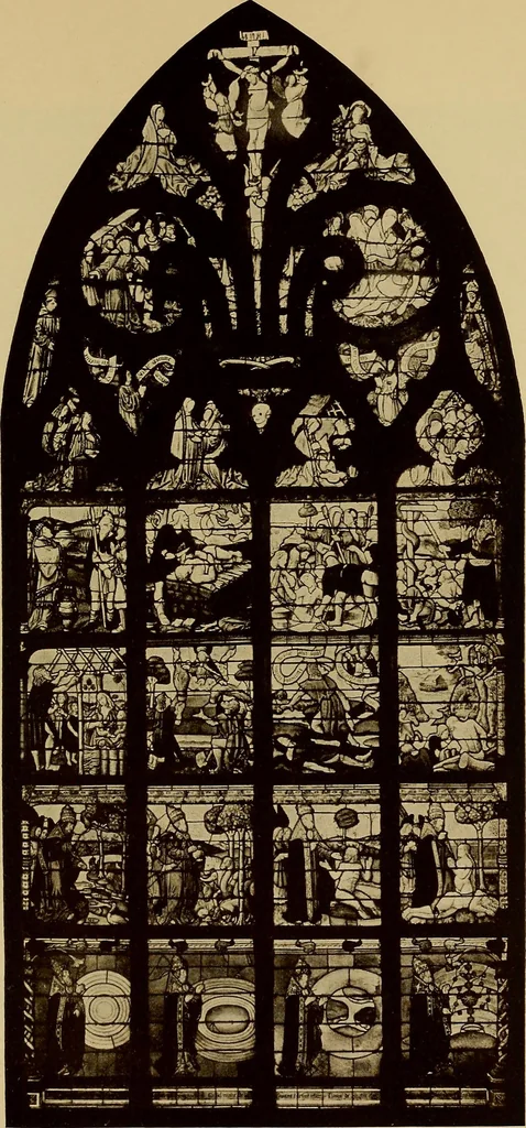 An illustration from Handbuch der glasmalerei für forscher, sammler und kunstfreunde, wie für künstler, architekten und glasmaler, 1914, leaf 247