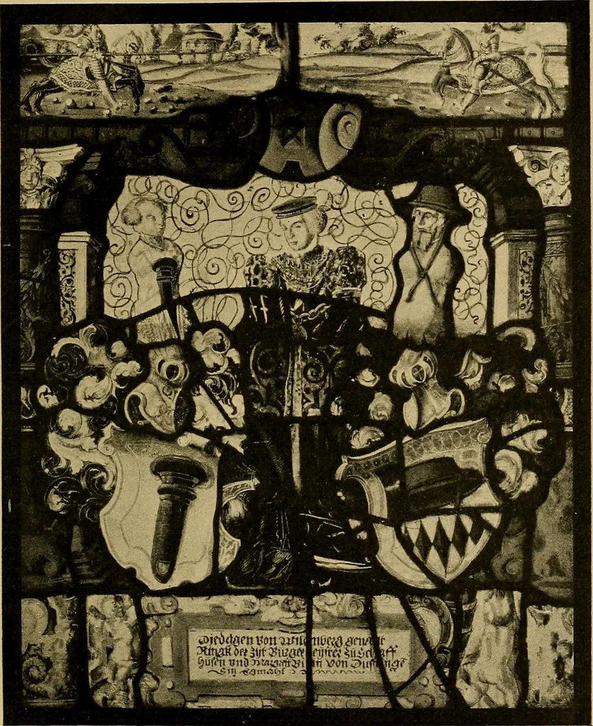 An illustration from Handbuch der glasmalerei für forscher, sammler und kunstfreunde, wie für künstler, architekten und glasmaler, 1914, leaf 379
