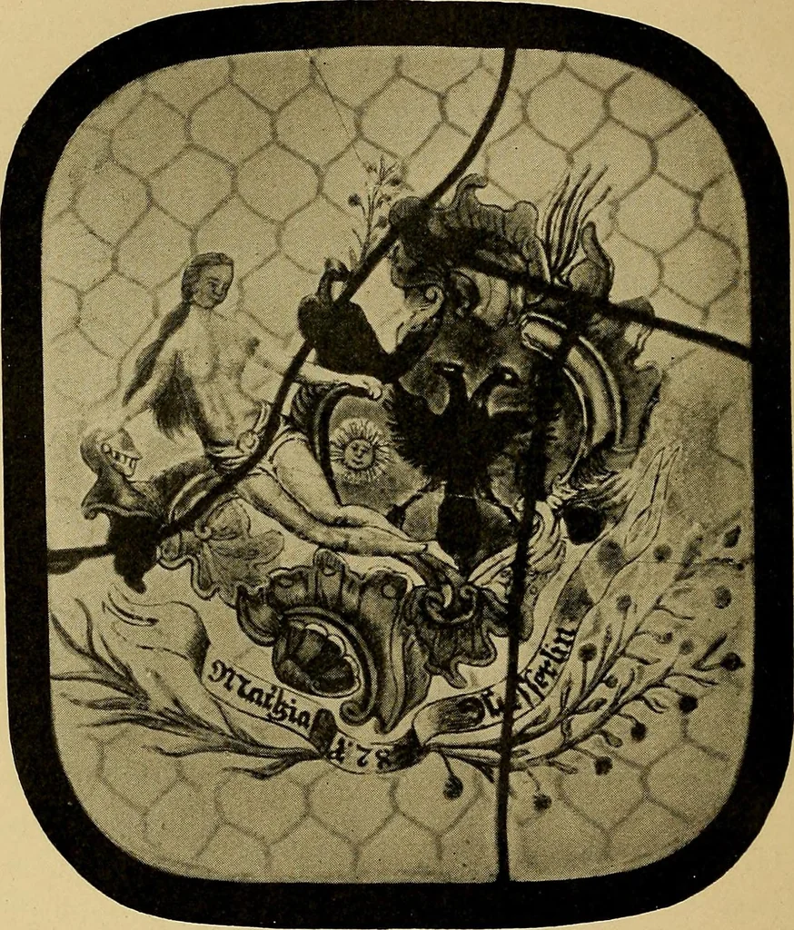 An illustration from Handbuch der glasmalerei für forscher, sammler und kunstfreunde, wie für künstler, architekten und glasmaler, 1914, leaf 398