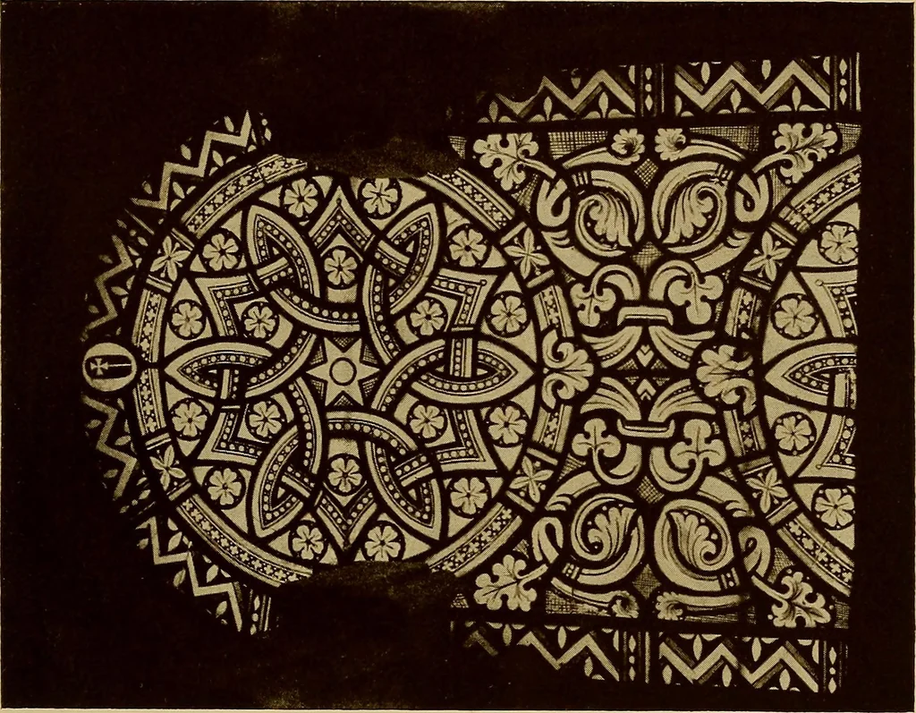 An illustration from Handbuch der glasmalerei für forscher, sammler und kunstfreunde, wie für künstler, architekten und glasmaler, 1914, leaf 409