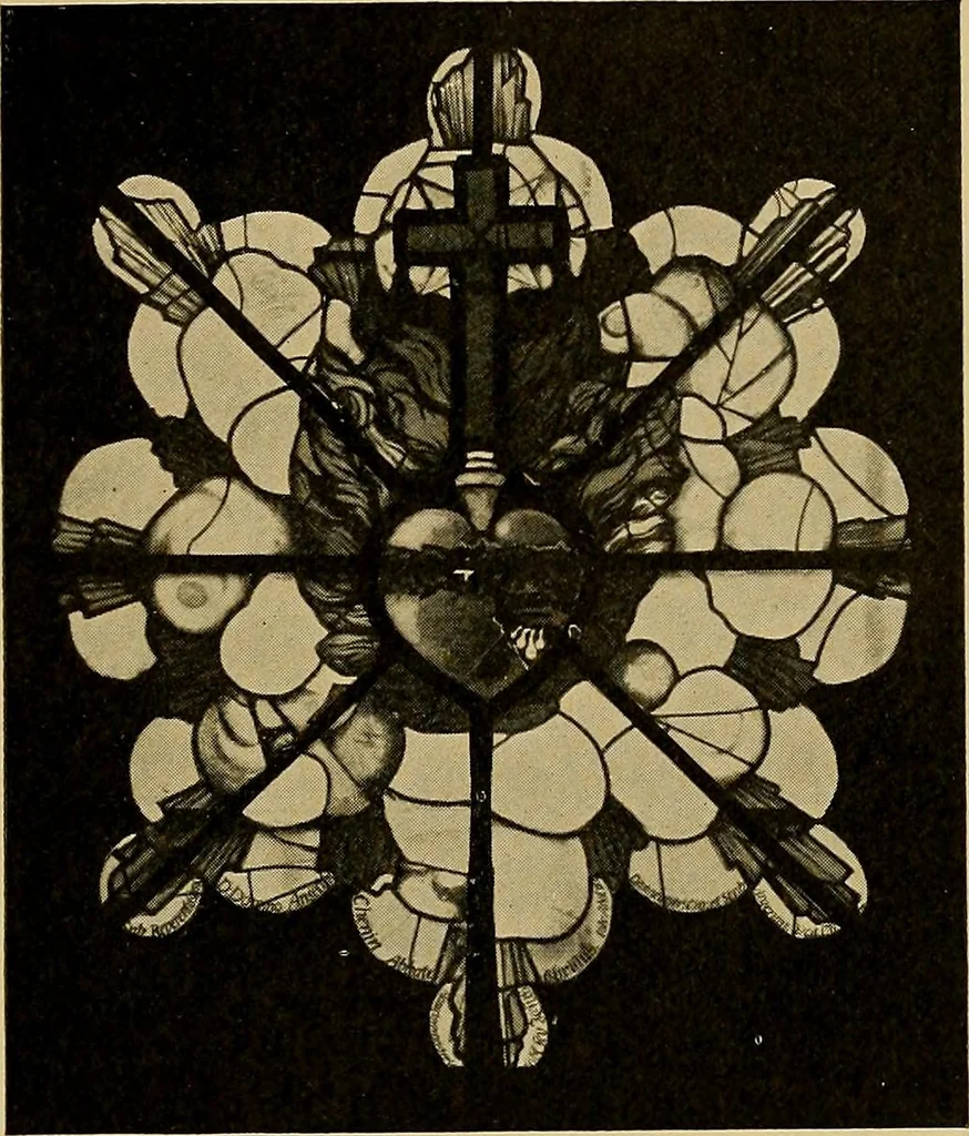 An illustration from Handbuch der glasmalerei für forscher, sammler und kunstfreunde, wie für künstler, architekten und glasmaler, 1914, leaf 421