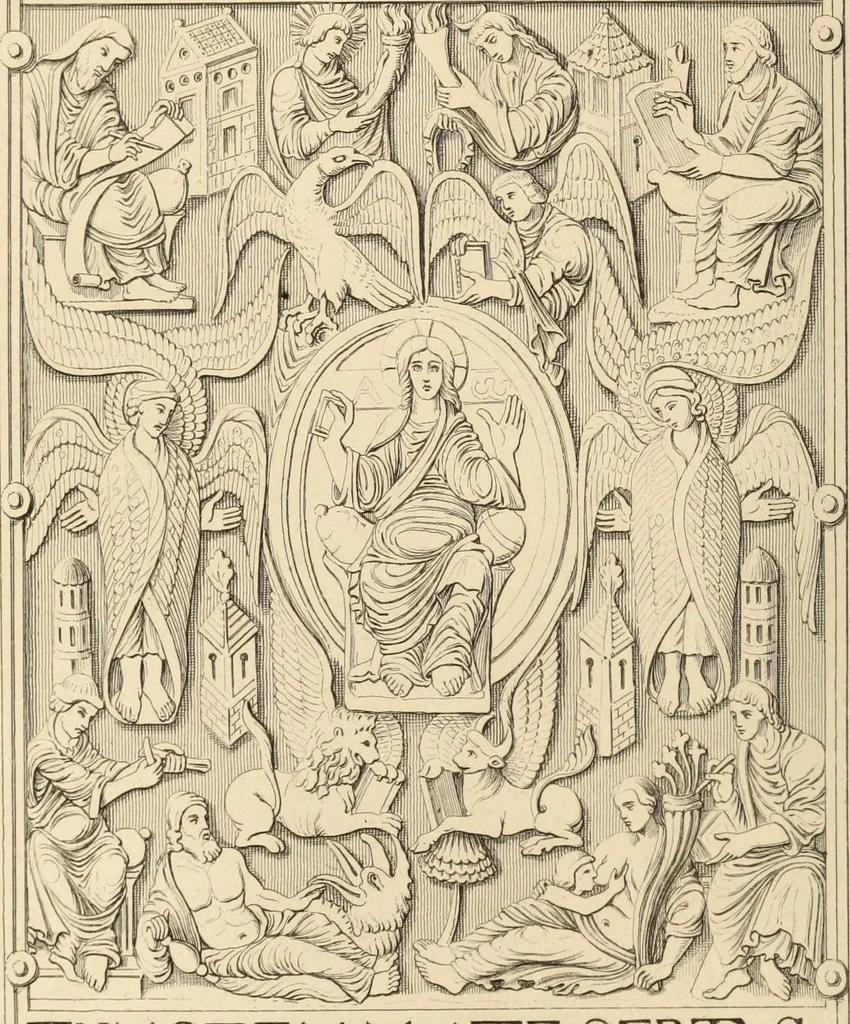 An illustration from Handbuch der kirchlichen Kunst-Archäologie des deutschen Mittelalters, 1854, leaf 206