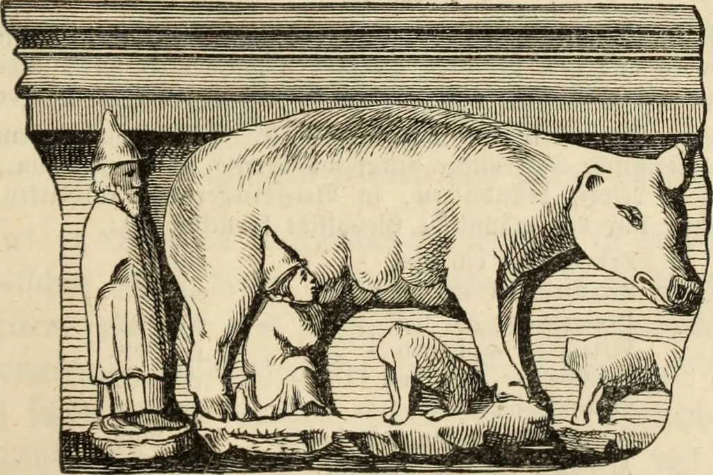 An illustration from Handbuch der kirchlichen Kunst-Archäologie des deutschen Mittelalters, 1854, leaf 329