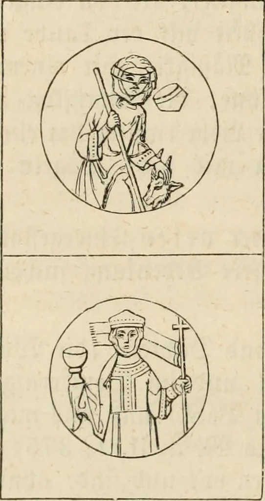 An illustration from Handbuch der kirchlichen Kunst-Archäologie des deutschen Mittelalters, 1854, leaf 332