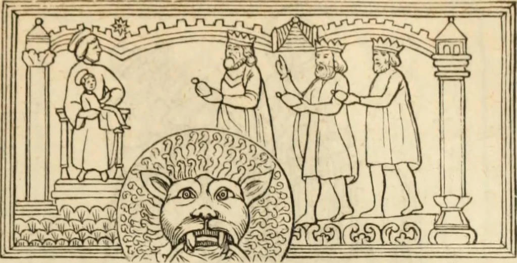 An illustration from Handbuch der kirchlichen Kunst-Archäologie des deutschen Mittelalters, 1854, leaf 345