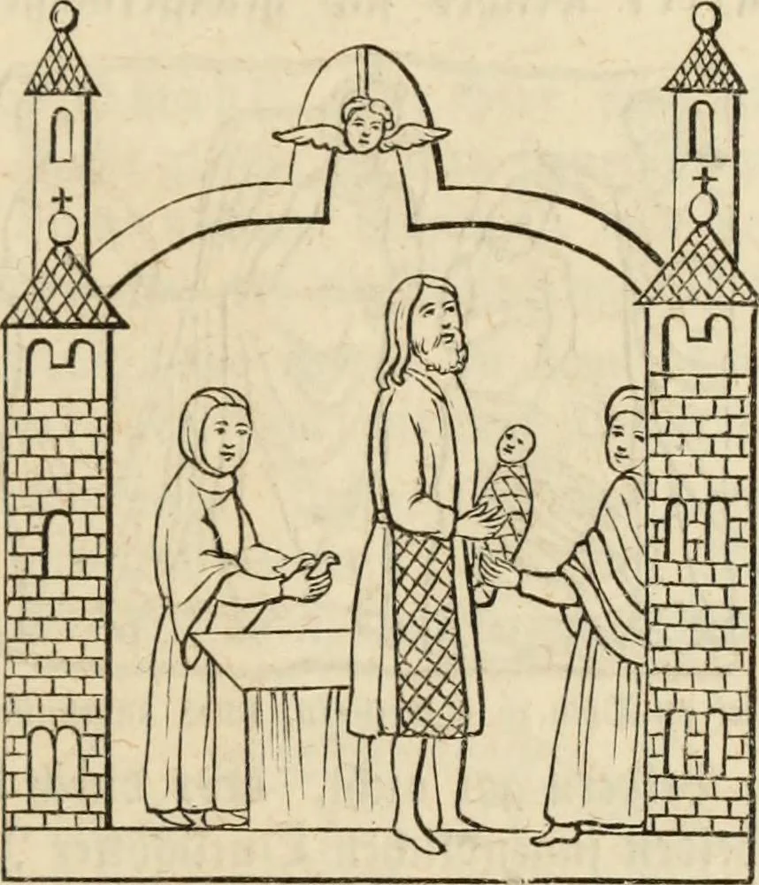 An illustration from Handbuch der kirchlichen Kunst-Archäologie des deutschen Mittelalters, 1854, leaf 345