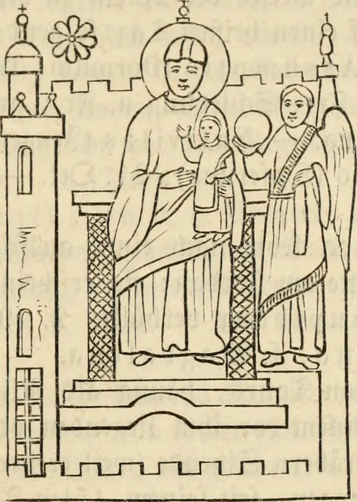 An illustration from Handbuch der kirchlichen Kunst-Archäologie des deutschen Mittelalters, 1854, leaf 373