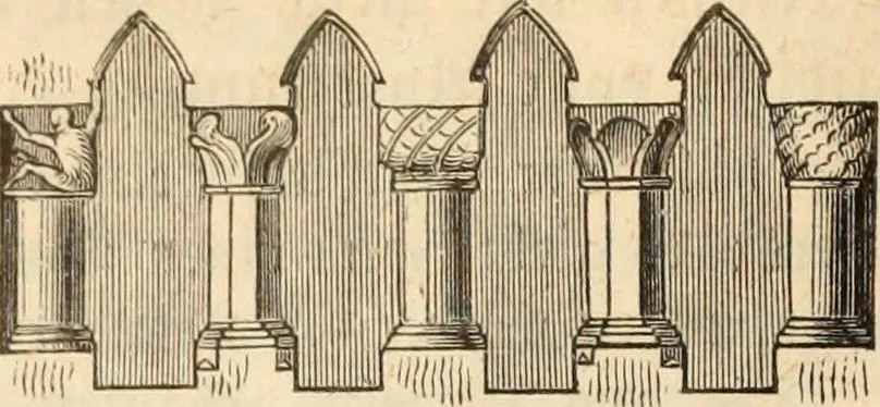 An illustration from Handbuch der kirchlichen Kunst-Archäologie des deutschen Mittelalters, 1854, leaf 42
