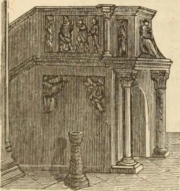 An illustration from Handbuch der kirchlichen Kunst-Archäologie des deutschen Mittelalters, 1854, leaf 56