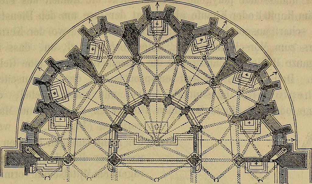 An illustration from Handbuch der Kunstgeschichte. Zum gebrauche für Künstler und studirende und als Führer auf der Reise., 1855, leaf 184