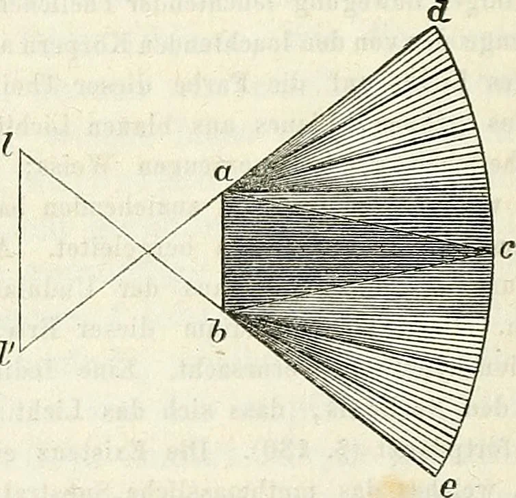 An illustration from Handbuch der medicinischen Physik, 1867, leaf 209