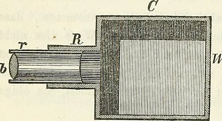 An illustration from Handbuch der medicinischen Physik, 1867, leaf 255