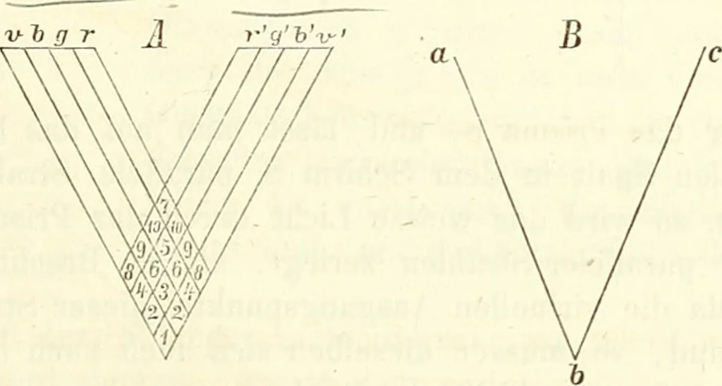 An illustration from Handbuch der medicinischen Physik, 1867, leaf 258