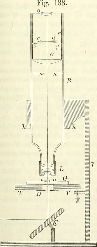 An illustration from Handbuch der medicinischen Physik, 1867, leaf 306