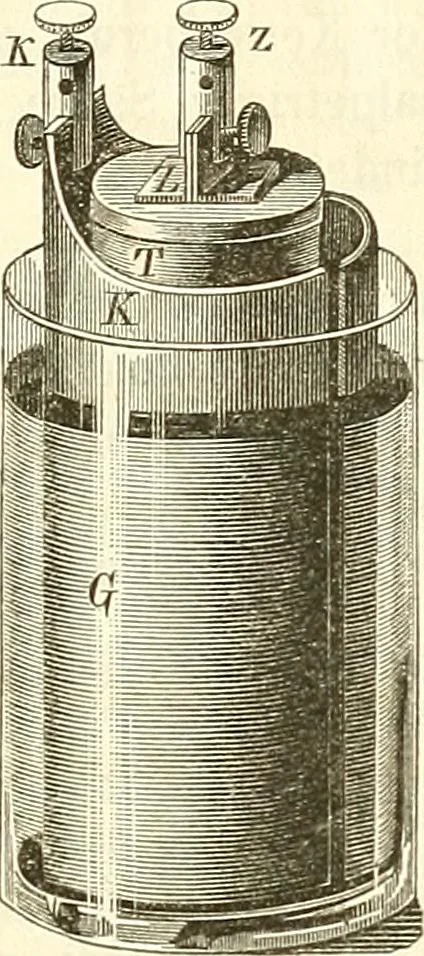 An illustration from Handbuch der medicinischen Physik, 1867, leaf 480