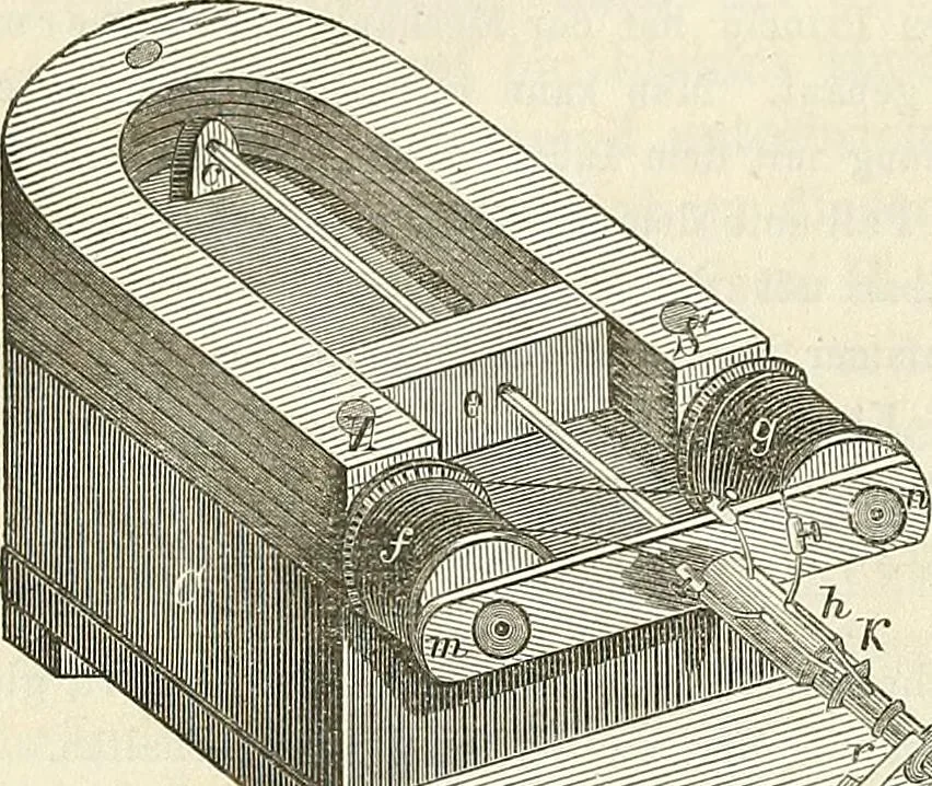 An illustration from Handbuch der medicinischen Physik, 1867, leaf 557