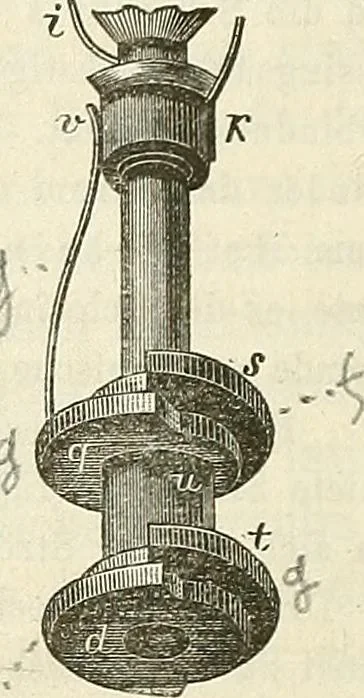 An illustration from Handbuch der medicinischen Physik, 1867, leaf 557